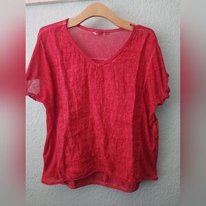Kaktus linen cotton blend boxi blouse